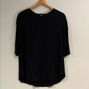 MARIMEKKO Maarie Half Sleeve Round Neck Blouse Tunic Viscose Zipper Back XS EUC